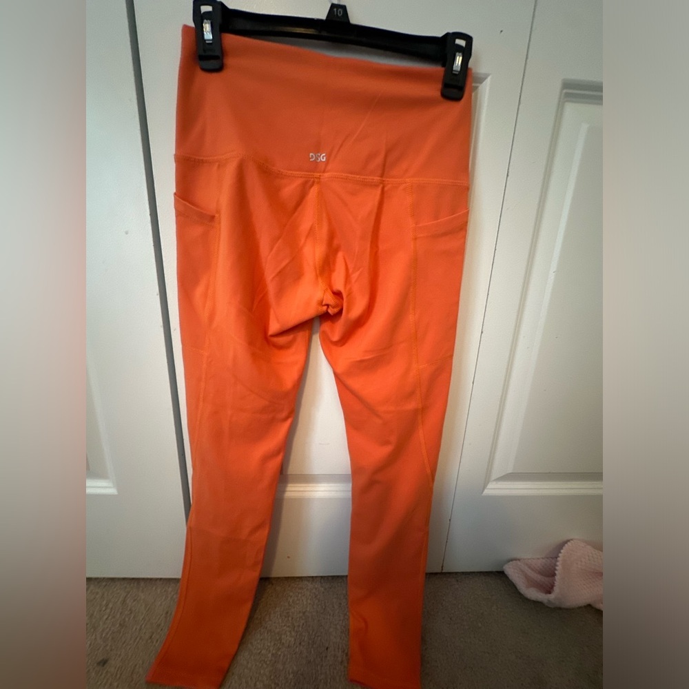 Orange DSG leggings with pockets